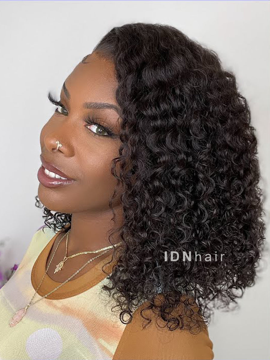 Allison Celebrity Style Short Bob Curly Glueless HD Lace Wig Virgin Hair