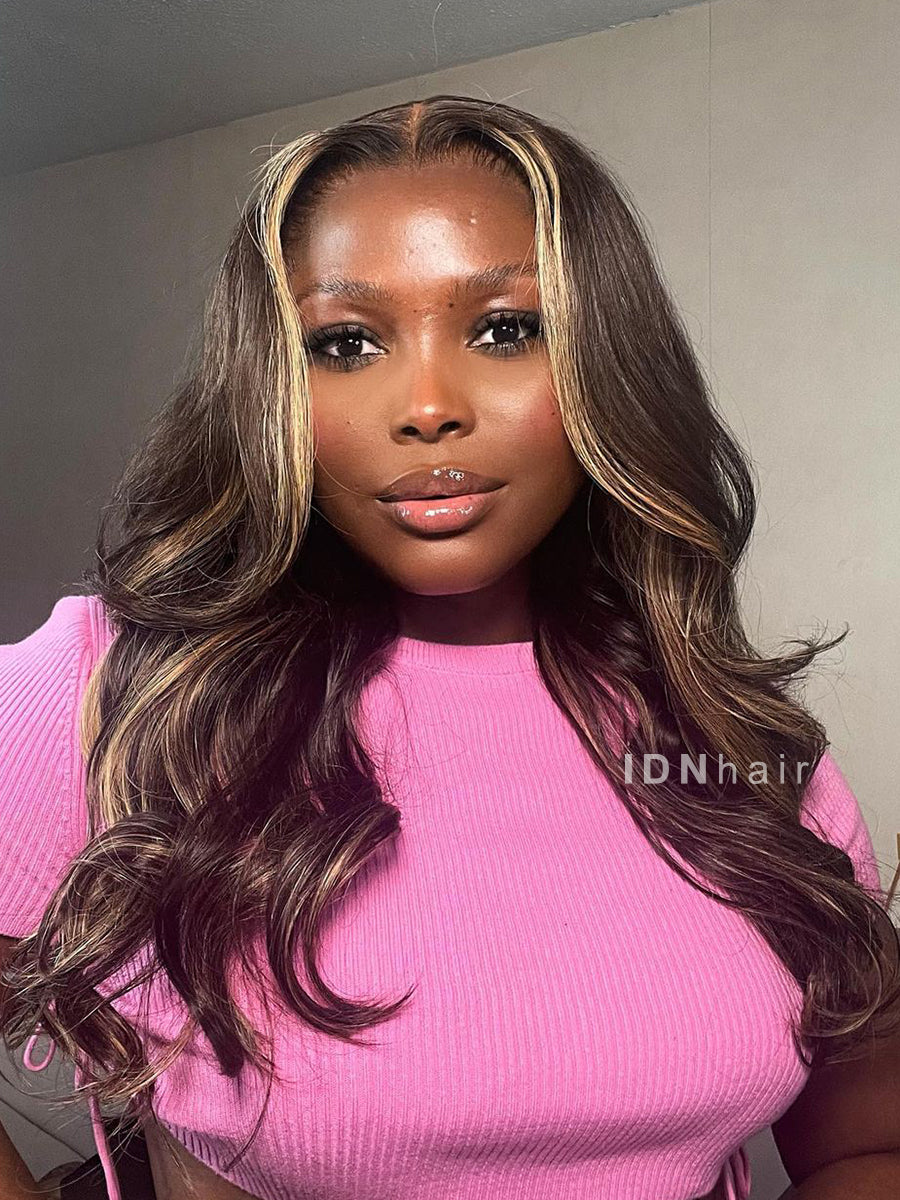Jessica Highlight Wavy Scalp Knots 13x6 Frontal HD Lace Wig
