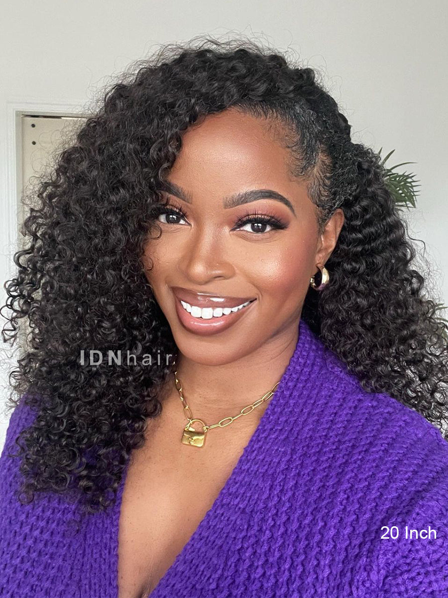 Lois Deep Curly Seamless Clip in Hair Extension Human Hair