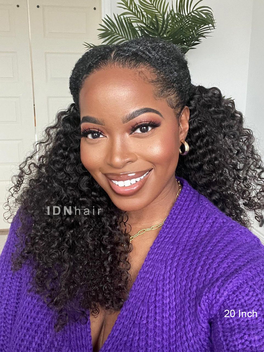 Lois Deep Curly Seamless Clip in Hair Extension Human Hair