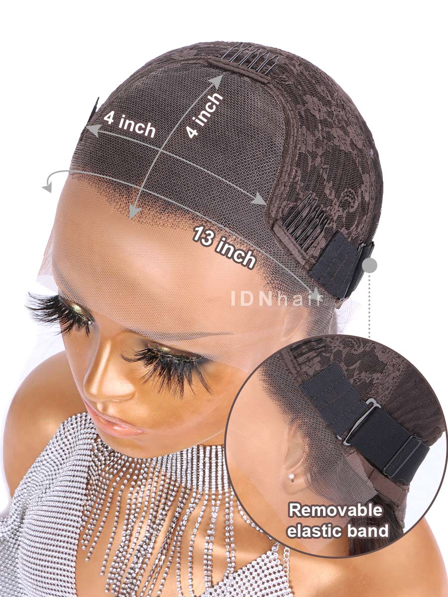 Nene Salt And Pepper Pixie Cut Bob 13X4 Lace Front Wig