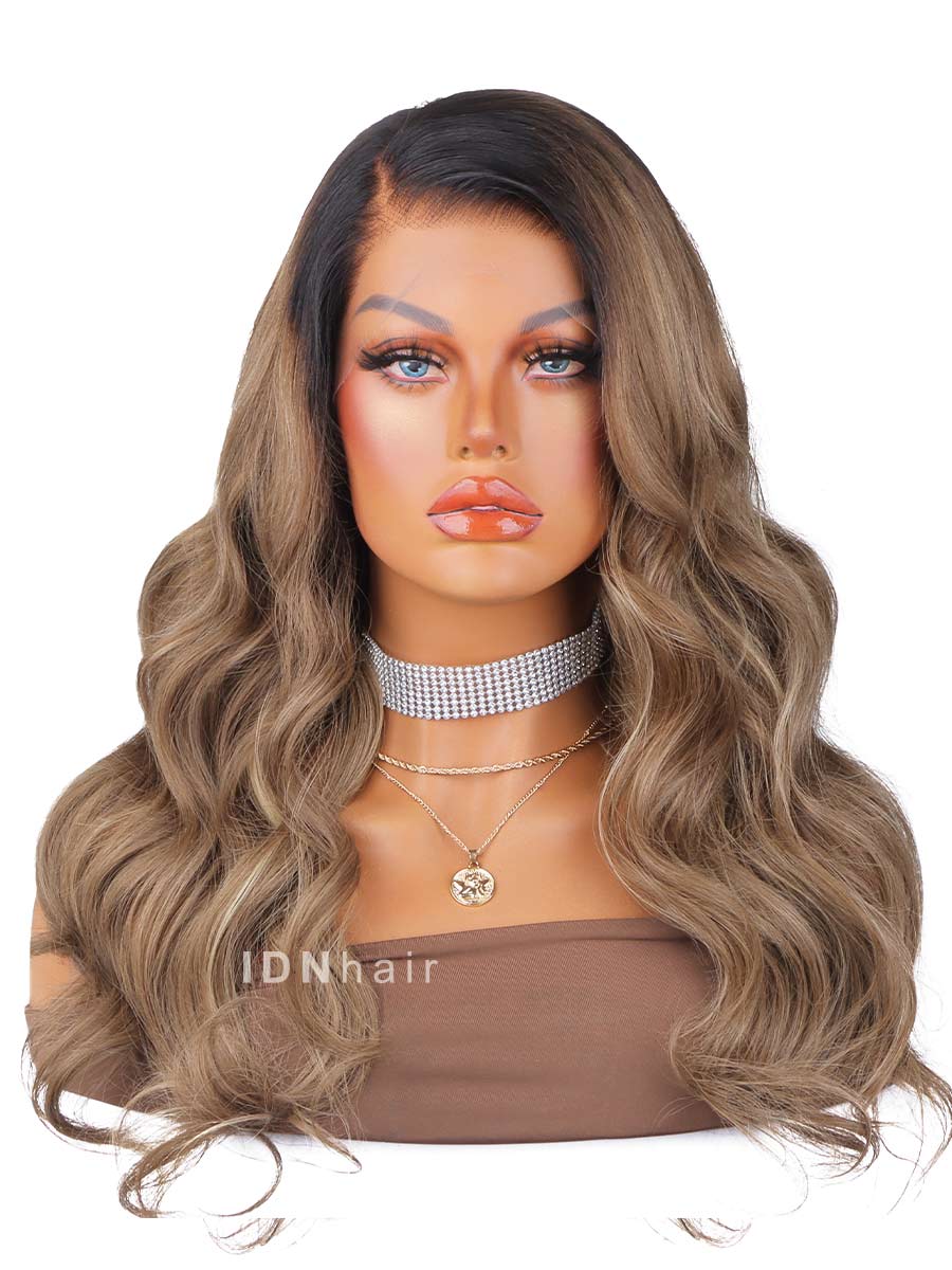 Joyce Wavy Ombre HD Front Lace Wig 100% Human Rich Girl Hair