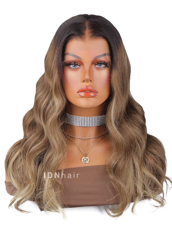 Load image into Gallery viewer, Aster Super Fine Ombre Wavy HD Front Lace Wig Rich Girl Hair
