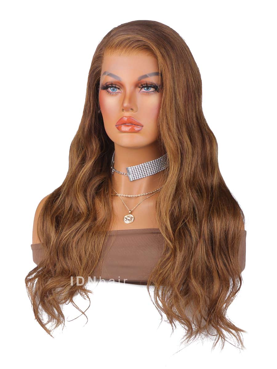 Audrey Ombre Honey Brown Body Wave HD Front Lace Wig 100% Human Rich Girl Hair