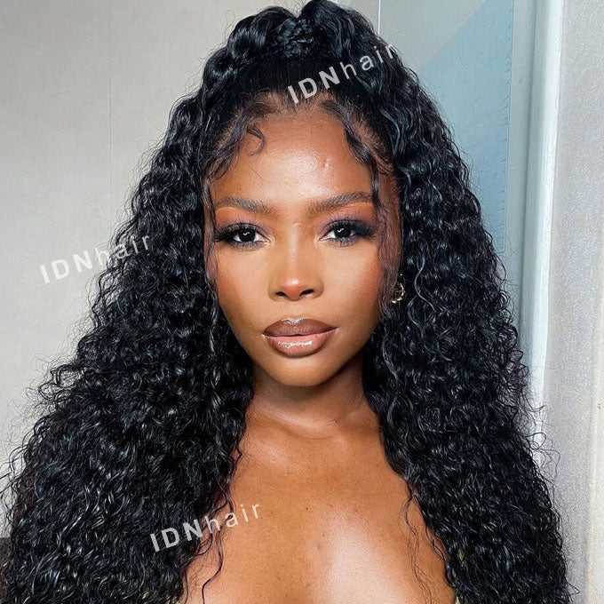 natural curly 360 HD lace wig 