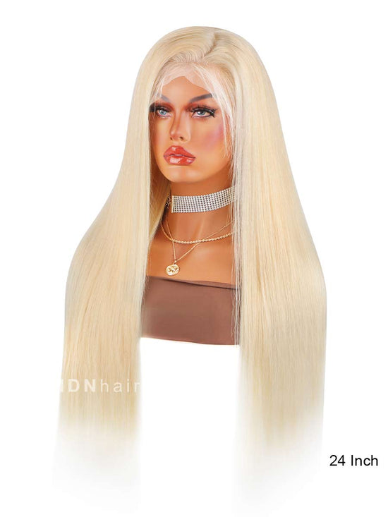 Load image into Gallery viewer, Brittany 613 Silky Straight Blonde Easily Redyed 13x4 Frontal Human Lace Wig
