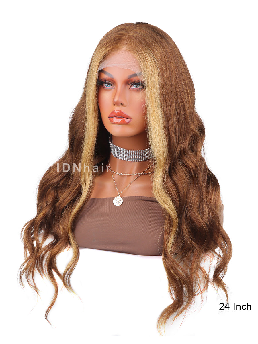 Daffodil Highlight Wave Honey Ombre HD Lace 100% Human Hair Wig