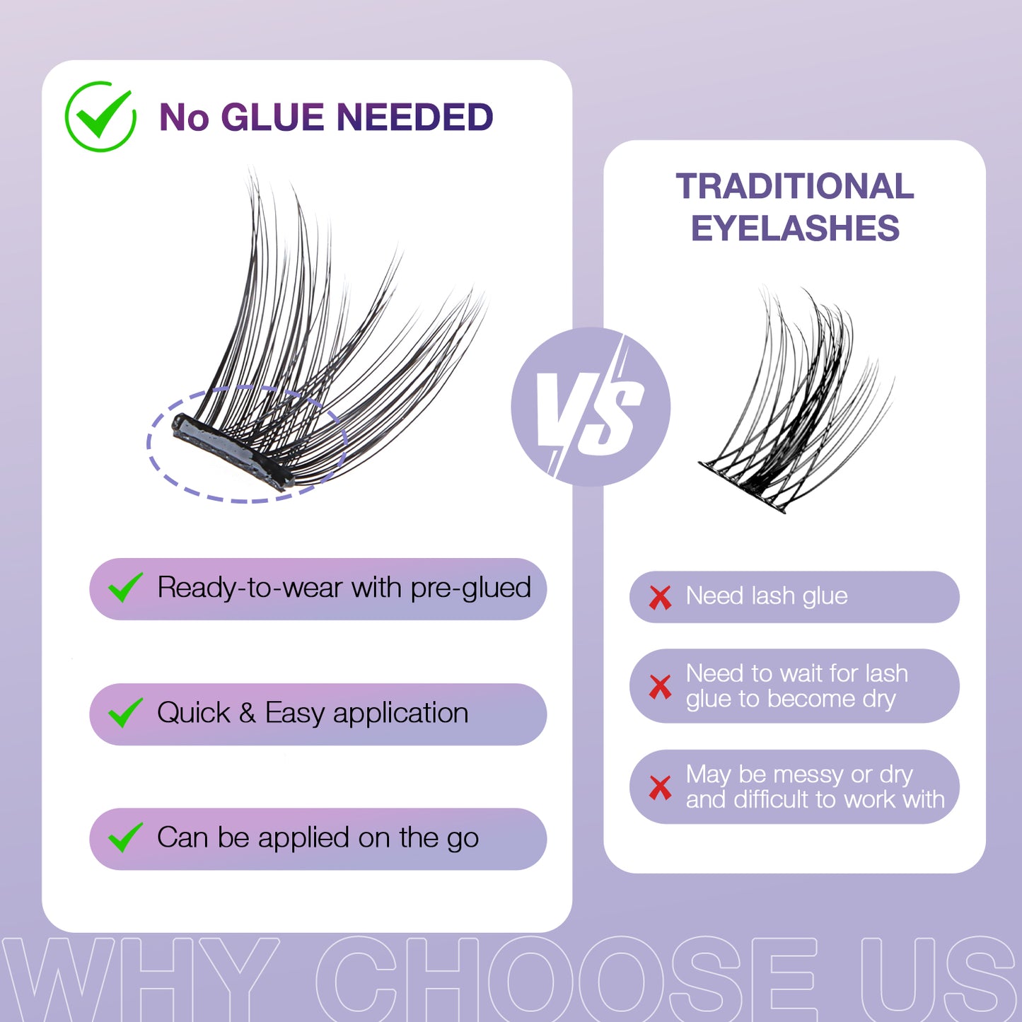 IDNbeauty Glueless eyelash extension, No Glue Needed