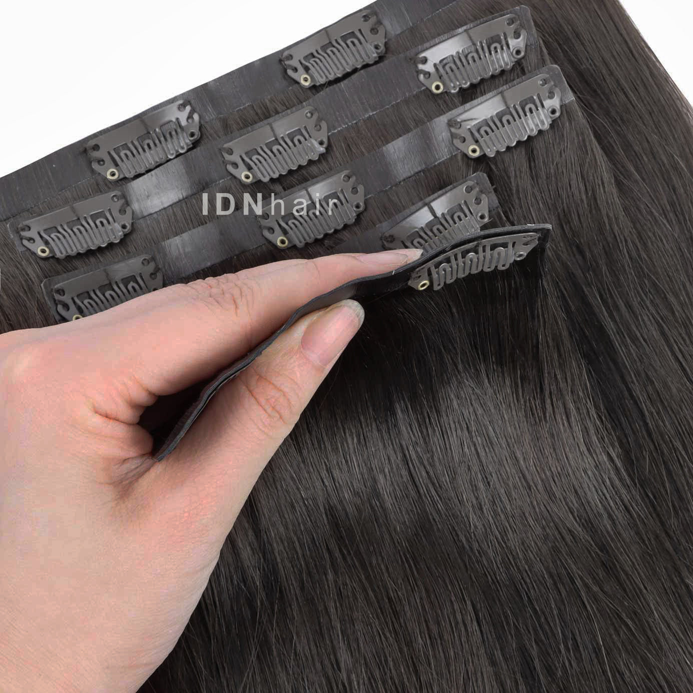 Joan Highlight Brown Seamless Tape-in Clip Ins Ombre Balayage Human Ha ...