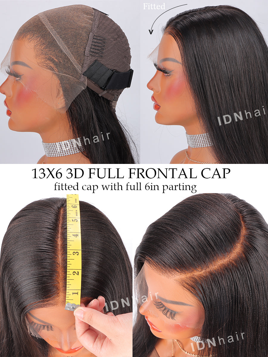 Sharon Silky Straight Asymmetrical Bob Lace Front Wigs with Side Part HD Wig