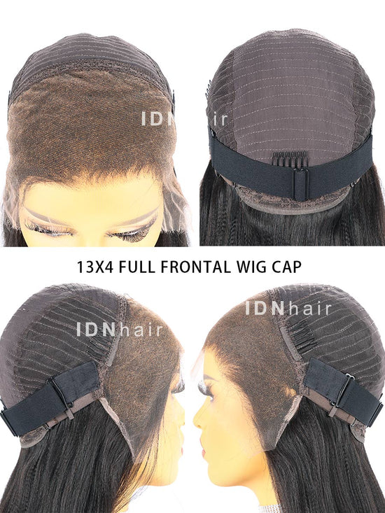 Aleisha Kinky Straight Scalp Knots 13X4 Full Frontal HD Lace Wig