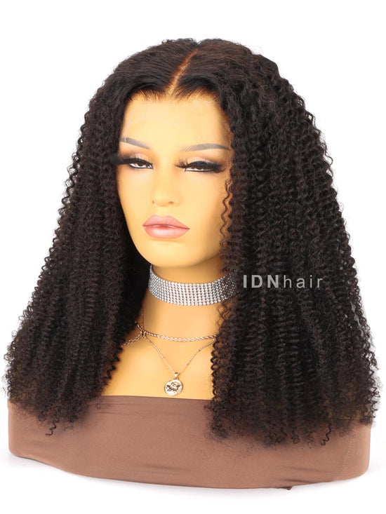 Irene Glueless Kinky Curly Scalp Knots 13X4 Full Frontal Wig HD Lace