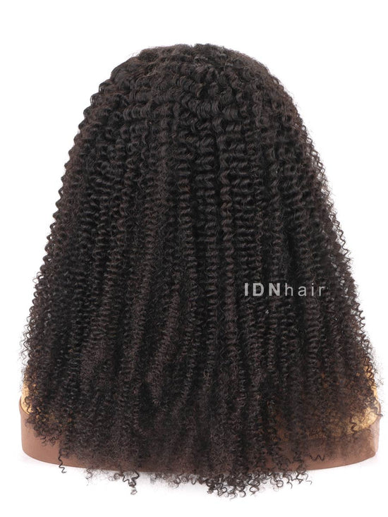 Sale No.56 Glueless Kinky Curly Scalp Knots 13X4 Full Frontal Wig HD Lace