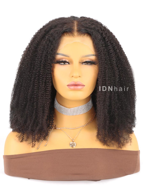 Feechi Glueless 4C Afro Kinky Curly 13X6 Frontal Wig HD Lace