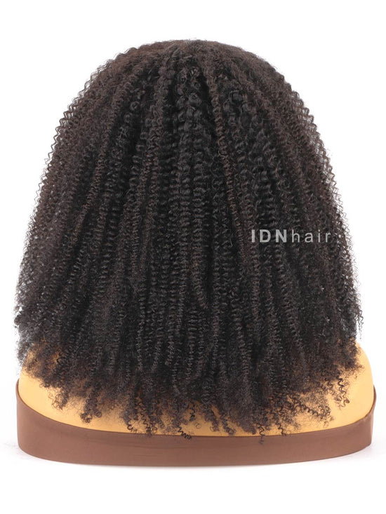 Edith Glueless 4C Afro Kinky Curly Scalp Knots 13X4 Full Frontal Wig HD Lace