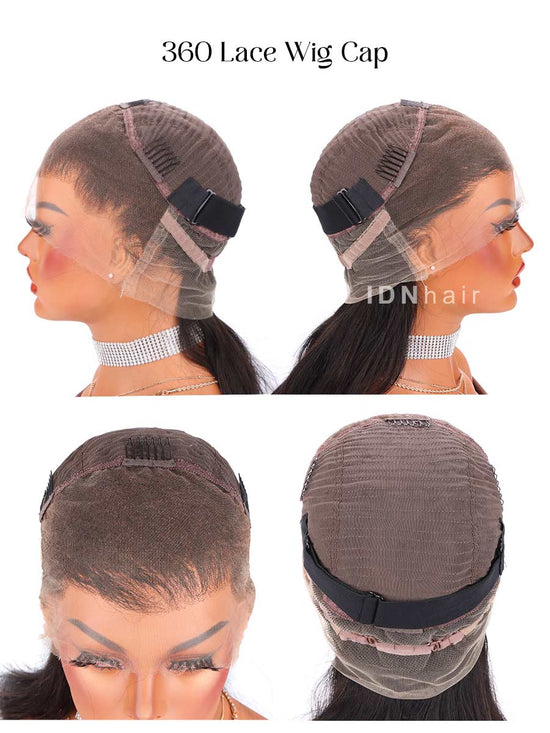 Load image into Gallery viewer, Carion Kinky Straght 360 Cap HD Lace Wig

