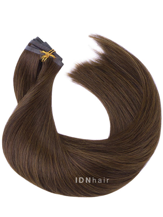 Load image into Gallery viewer, Mollie Light Brown New Seamless Tape-in Clip ins Human Hair Extension for Black Women
