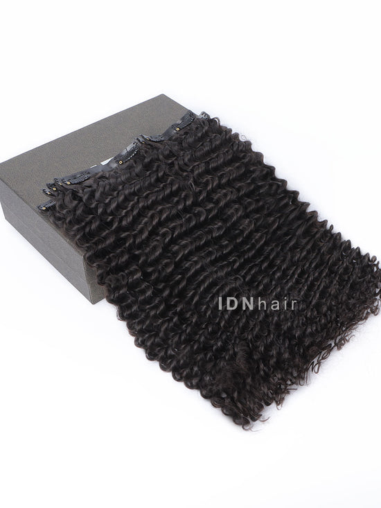 Sale No.11 Deep Curly Seamless Clip in Hair Extension Human Hair