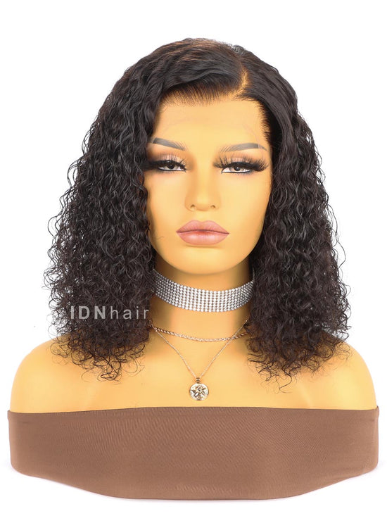 Sale No.54 Celebrity Style Short Bob Curly Glueless HD Lace Wig Virgin Hair