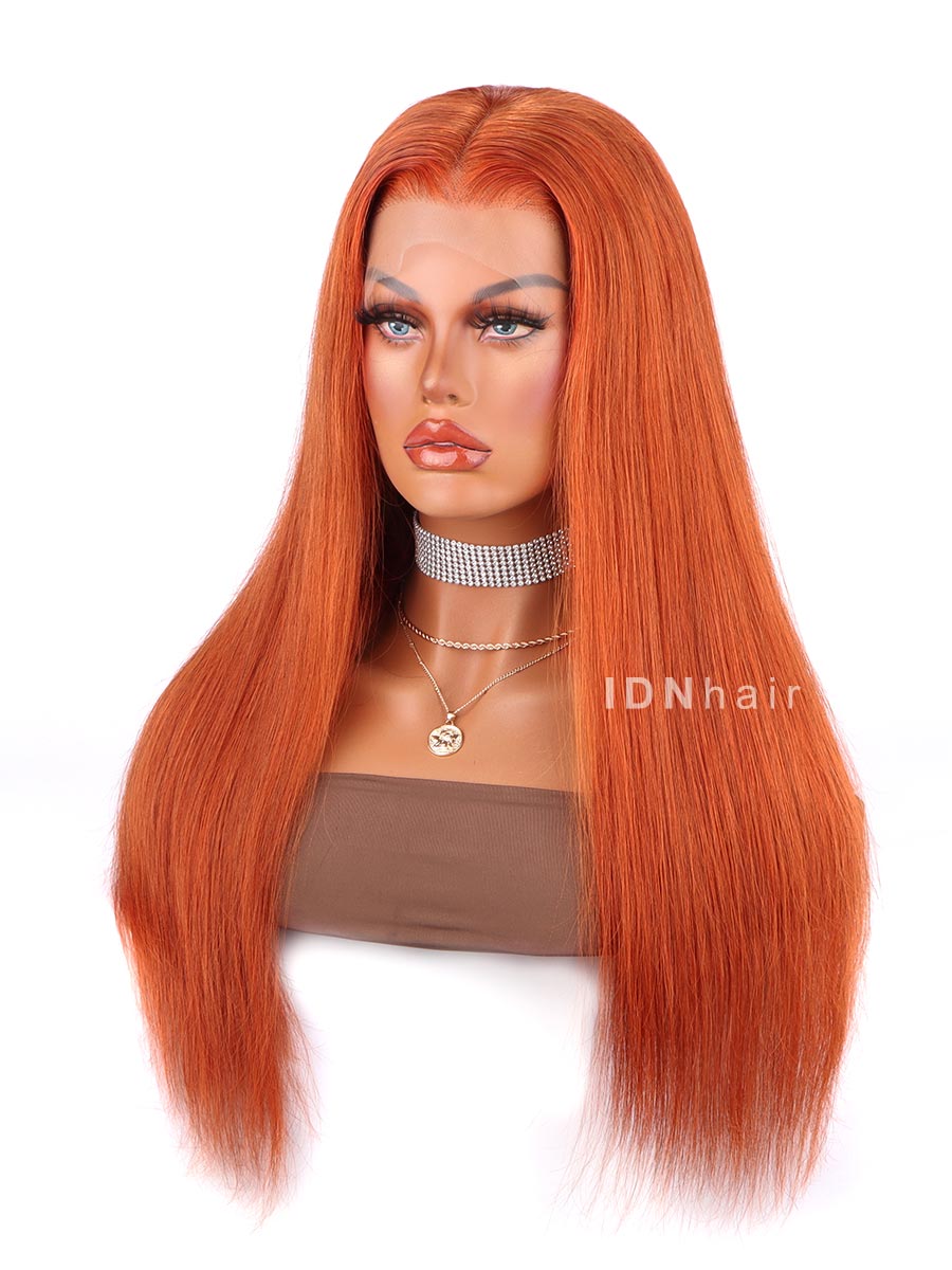 Assana Ginger Straight 13x4 Frontal Colored Human Lace Wig