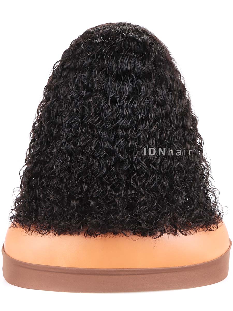 Load image into Gallery viewer, Beata Natural Color Curly Lace Front Bob Wig Pre Plucked 100% Human Hair
