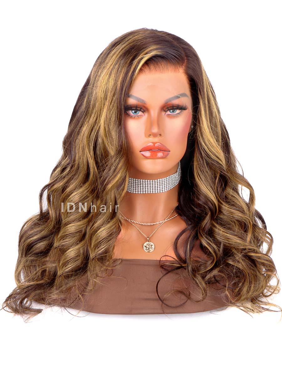 Caitlyn Highlight Wavy Scalp Knots 13x6 Frontal HD Lace Wig