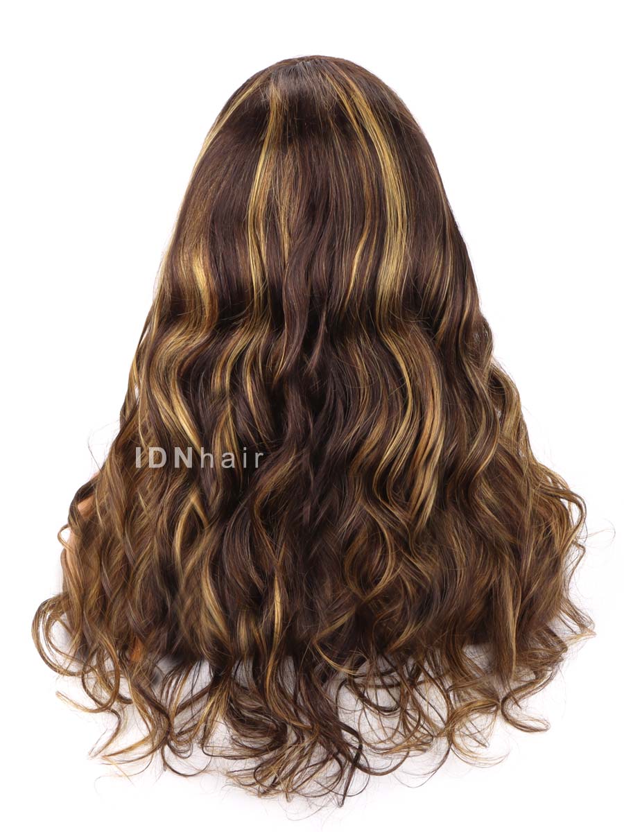 Load image into Gallery viewer, Caitlyn Highlight Wavy Scalp Knots 13x6 Frontal HD Lace Wig
