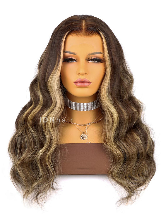 Load image into Gallery viewer, Jessica Highlight Wavy Scalp Knots 13x6 Frontal HD Lace Wig
