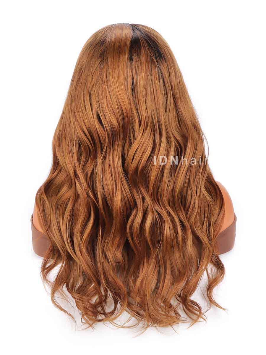 Load image into Gallery viewer, Karen Scottish Ginger Wavy Ultra Invisible Scalp Knots 13X6 Frontal Glueless HD Lace Wig
