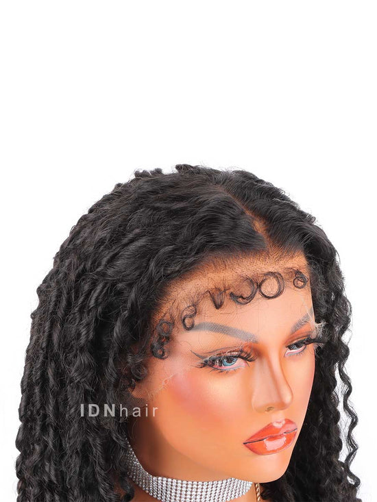 Sale No.17 3B Edges 2-in-1 Twisted Curly 13X4 Full Frontal HD Lace Wig Scalp Knots Wig