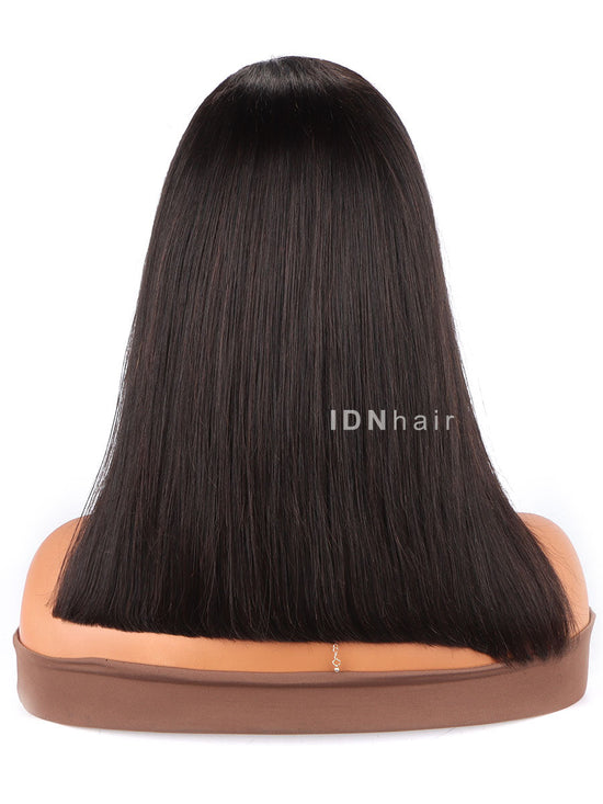 Sale No.40 Silky Straight Asymmetrical Bob Lace Front Wigs with Side Part HD Wig