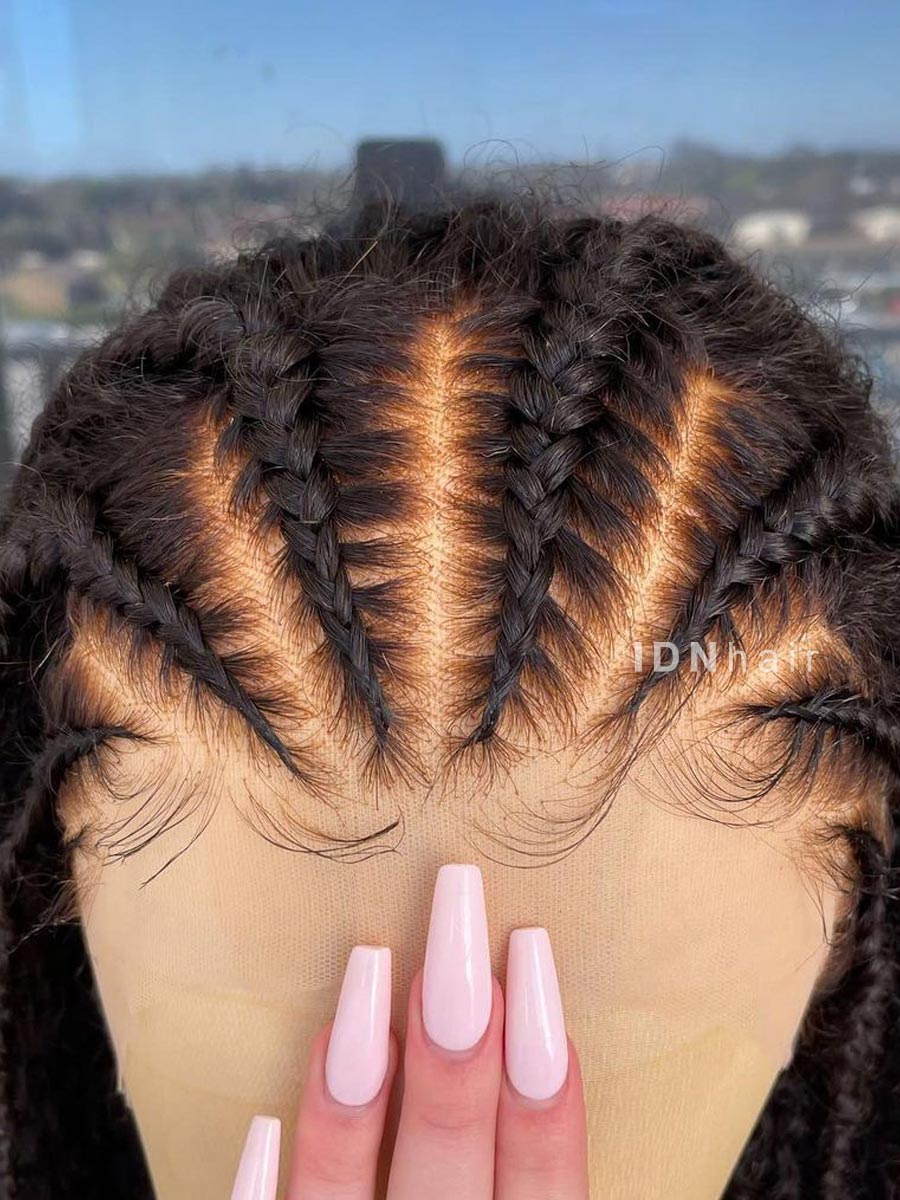 Paula Glueless Beach Wave Scalp Knots 13X4 Full Frontal Wig HD Lace